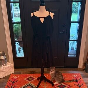 City Chic Black Cold Shoulder Dress